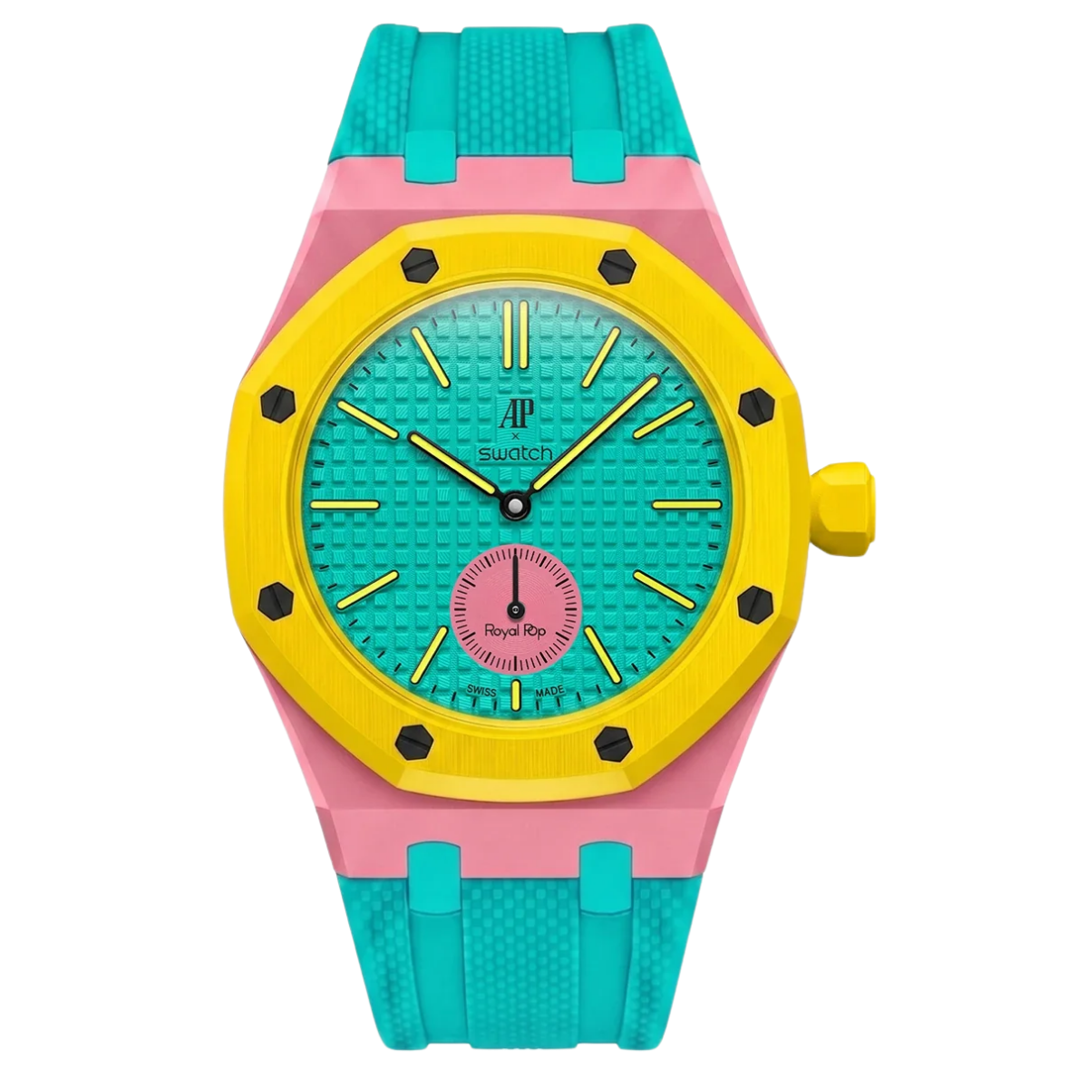 Swatch X Audemars Piguet Ap - Royal Pop “Otg Roz” - (Aftermarket Wrist Band Included)