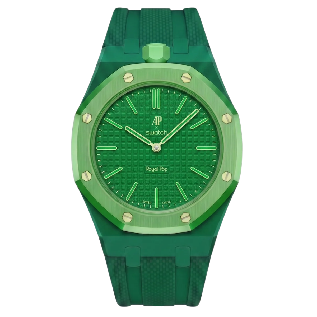 Swatch x Audemars Piguet AP - Royal Pop “Green Eight” -(Aftermarket Wrist Band Included)