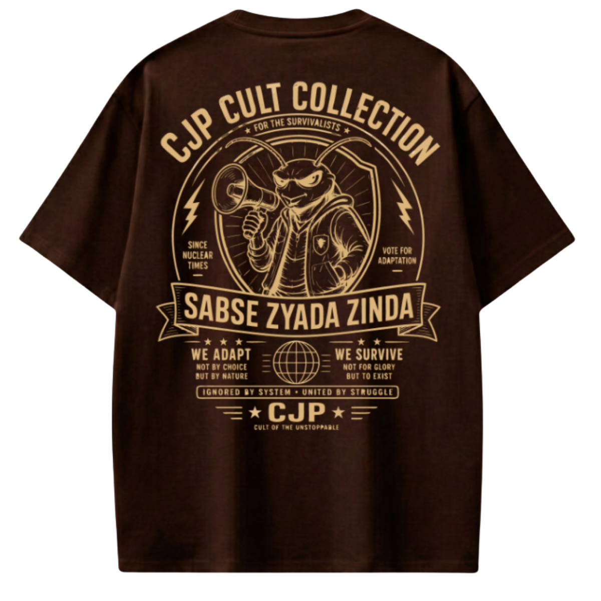 Sabse Jada Zinda Brown T-Shirt