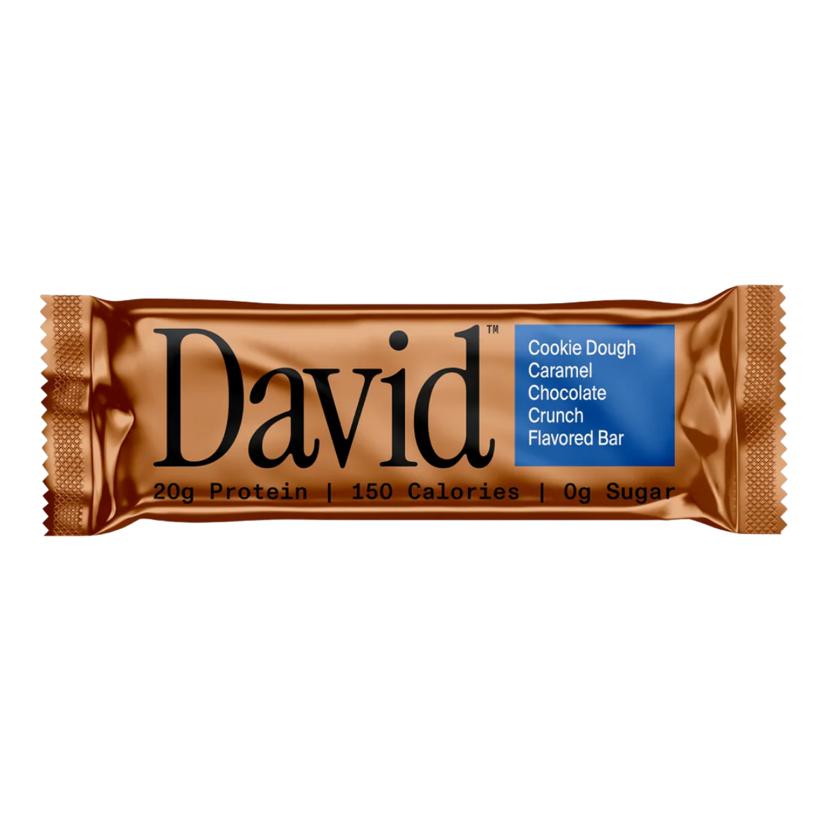 David Protein Bronze Cookie Dough Caramel Chocolate Crunch (20g Protein) - 12 Bars