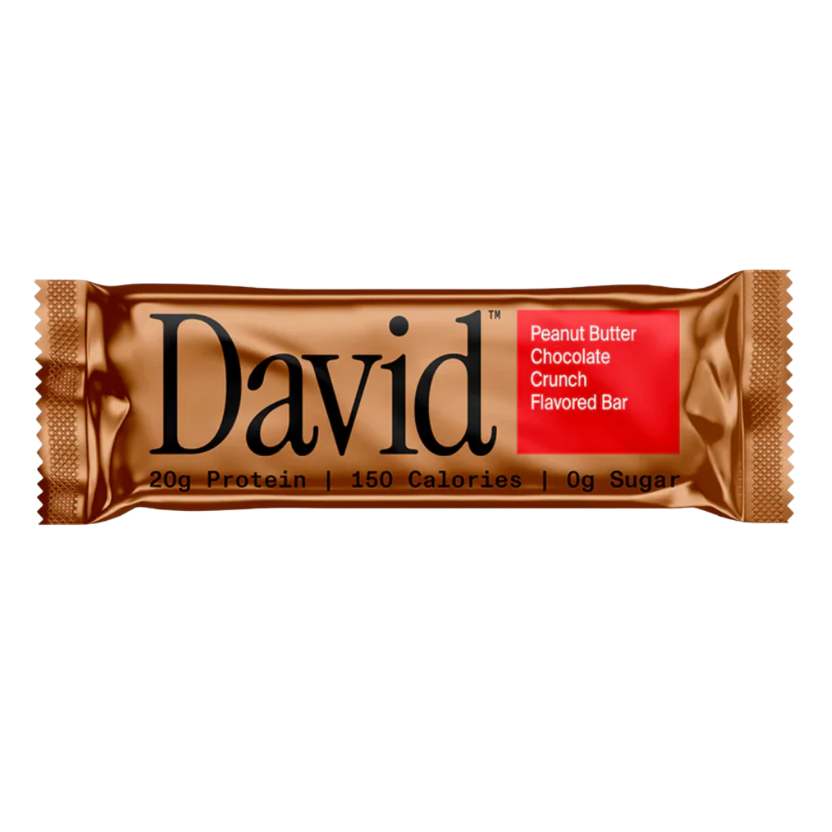 David Protein Bronze Peanut Butter Chocolate Crunch ((20g Protein) - 12 Bars