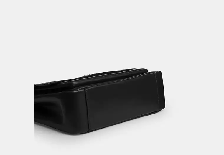 Elodie Crossbody Bag Crinkle Leather/Silver/Black