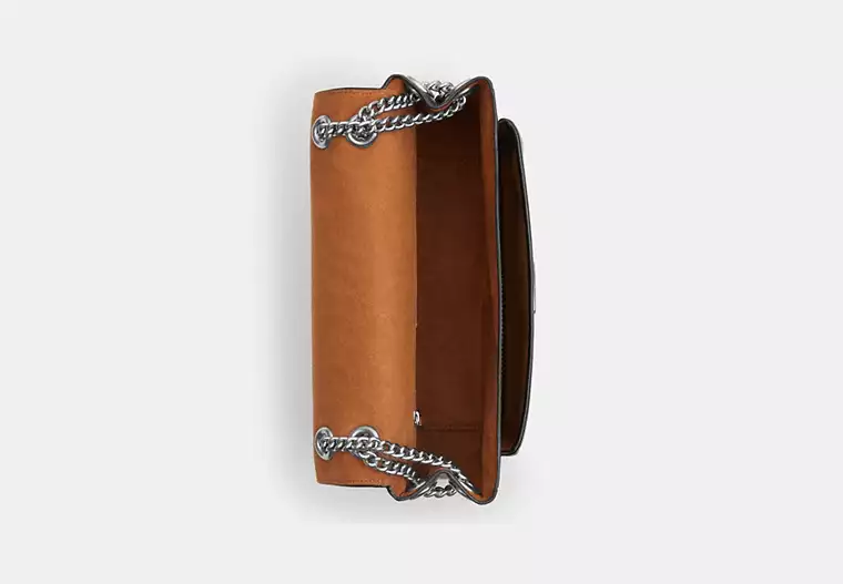 Elodie Crossbody Bag Crinkle Leather/Silver/Black