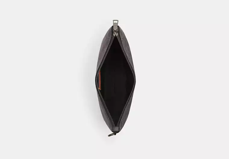 Pouch In Signature Canvas signature canvas/Gunmetal/Grey/Charcoal