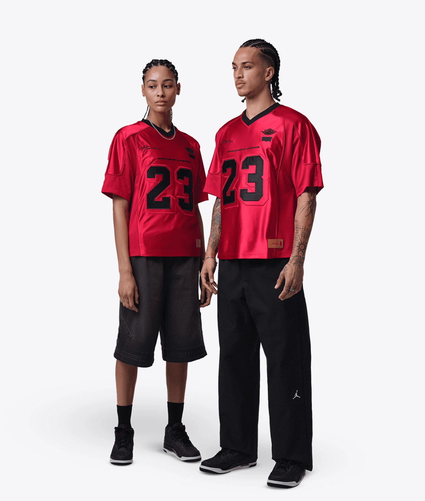 Jordan X Levis Jersey Gym Red/Black-Pale Ivory