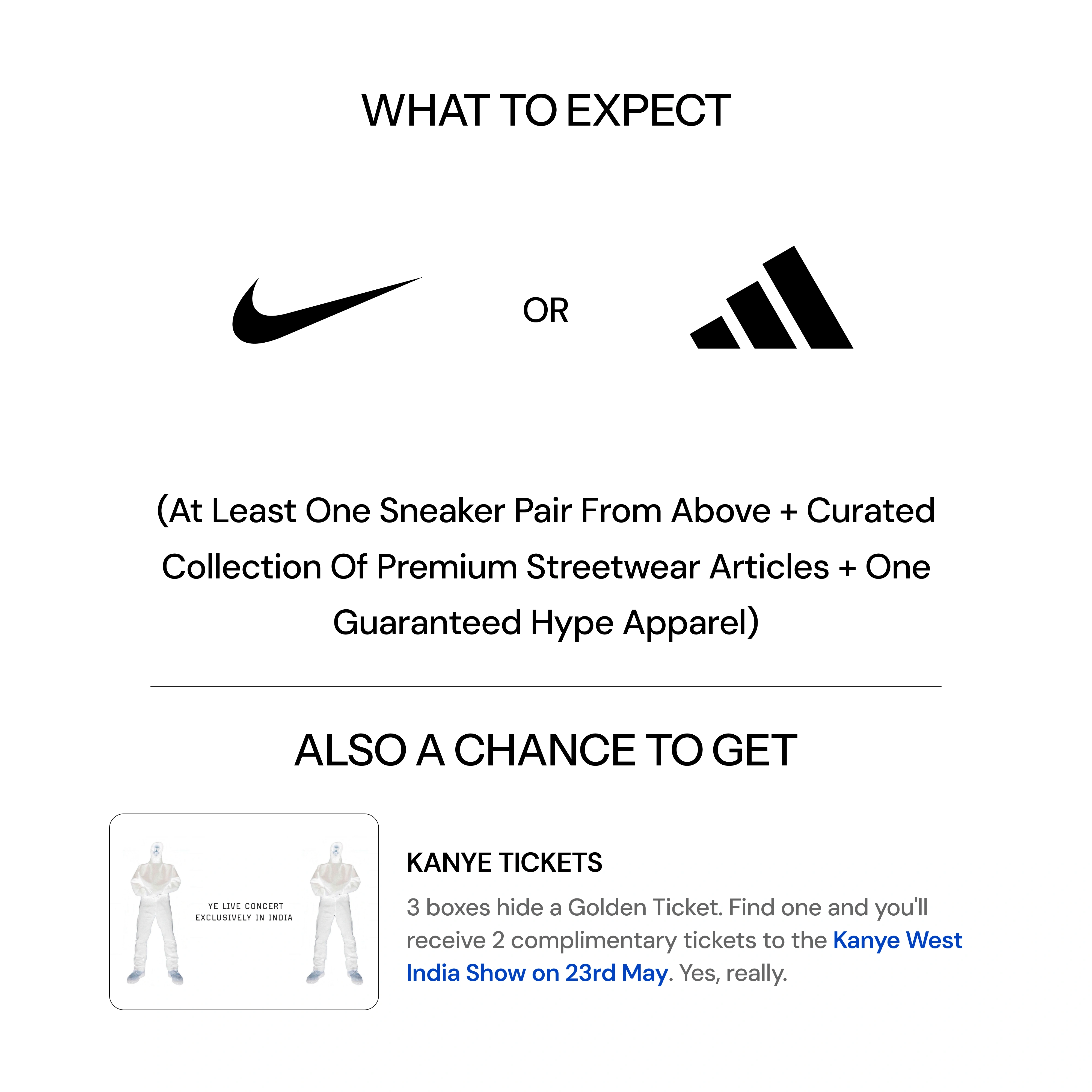 Mystery Box Gold [1 Sneakers Pair +1 Hype Apparel + 3 Premium Apparel Inside] - Worth ₹20,999