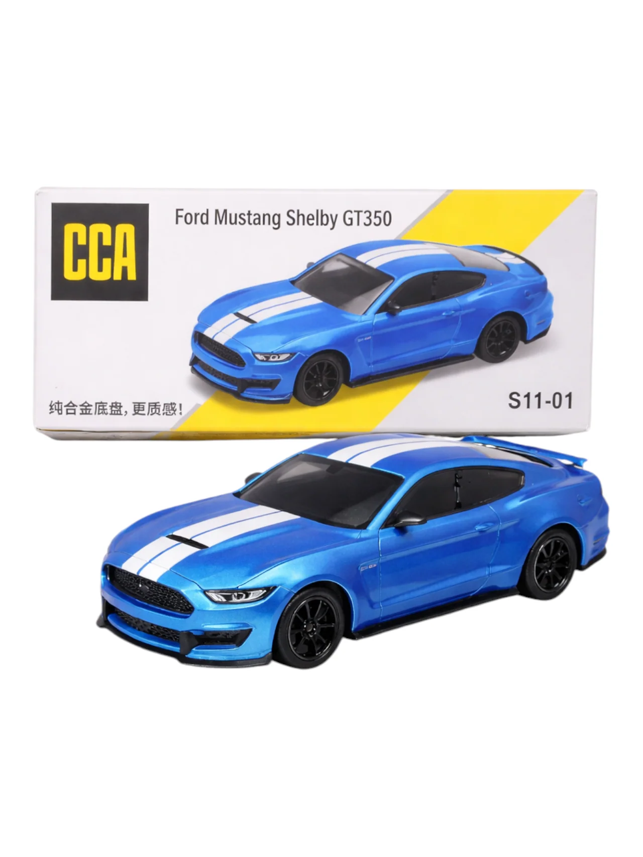 Cca Ford Mustang Shelby Gt350 (Blue) Diecast Model With Box 1:64 Scale S11-01