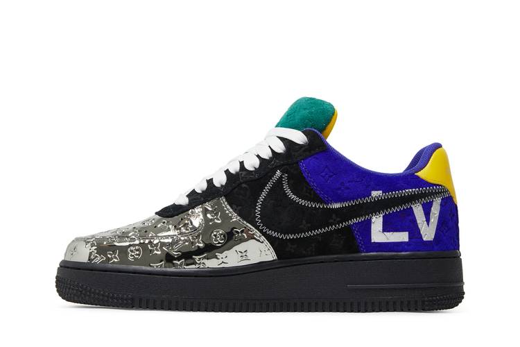 Louis Vuitton Nike Air Force 1 Low By Virgil Abloh Black Metallic