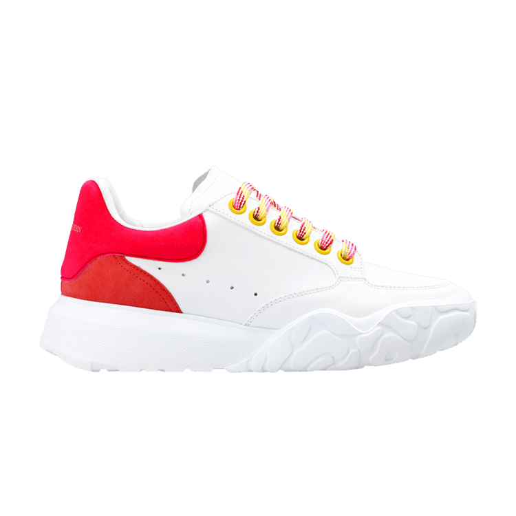 Alexander Mcqueen Wmns Oversized Court Trainer 'white Peony Pink