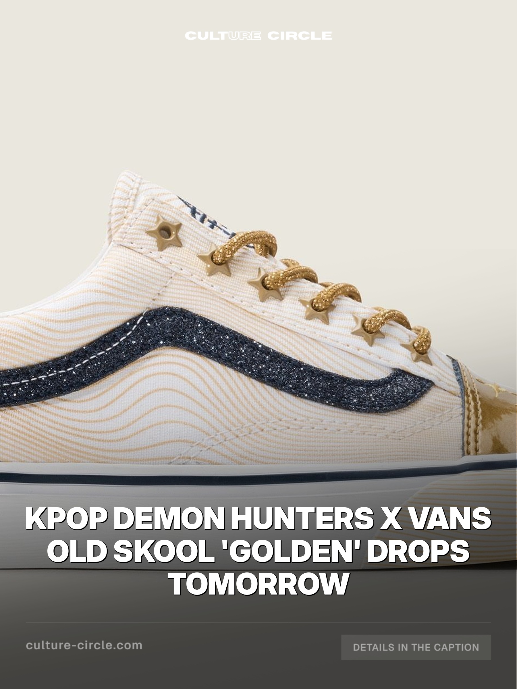 KPop Demon Hunters x Vans Old Skool 'Golden' Drops Tomorrow