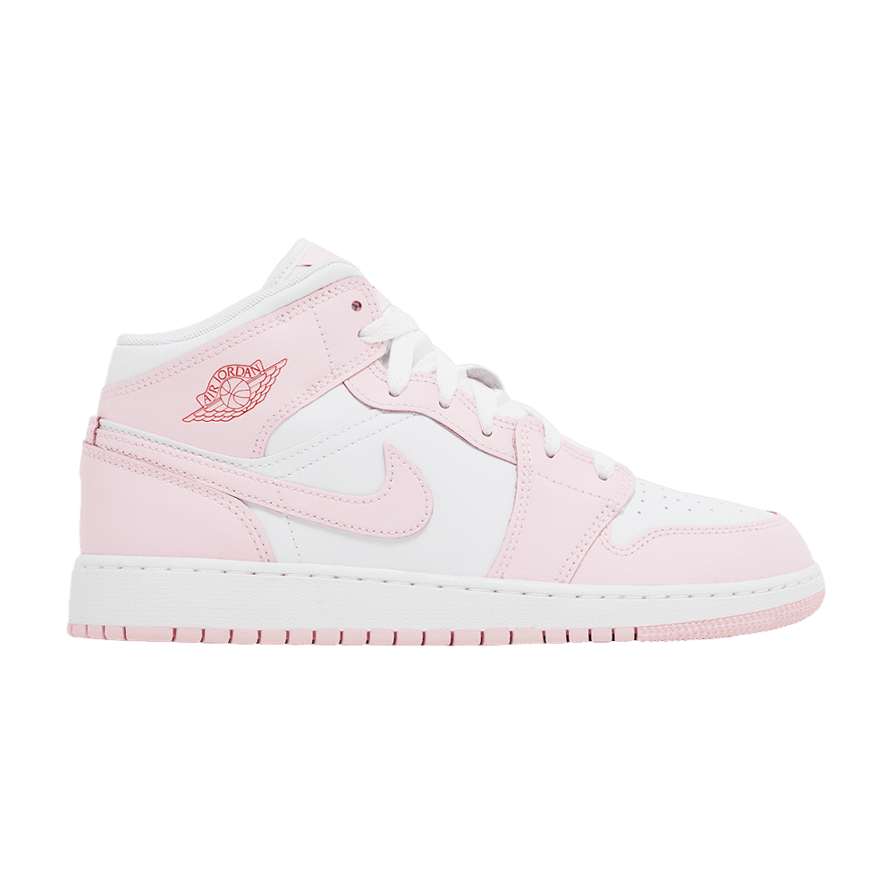 Jordan 1 Mid Pink Foam Fire Red (GS)