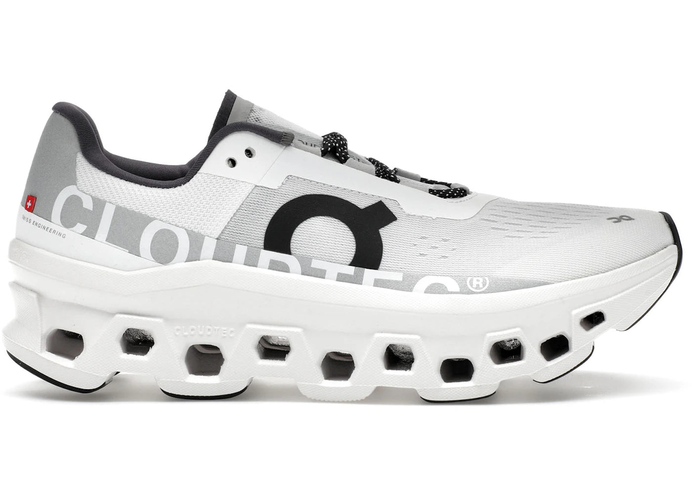 On Running Cloudmonster White Black Womens