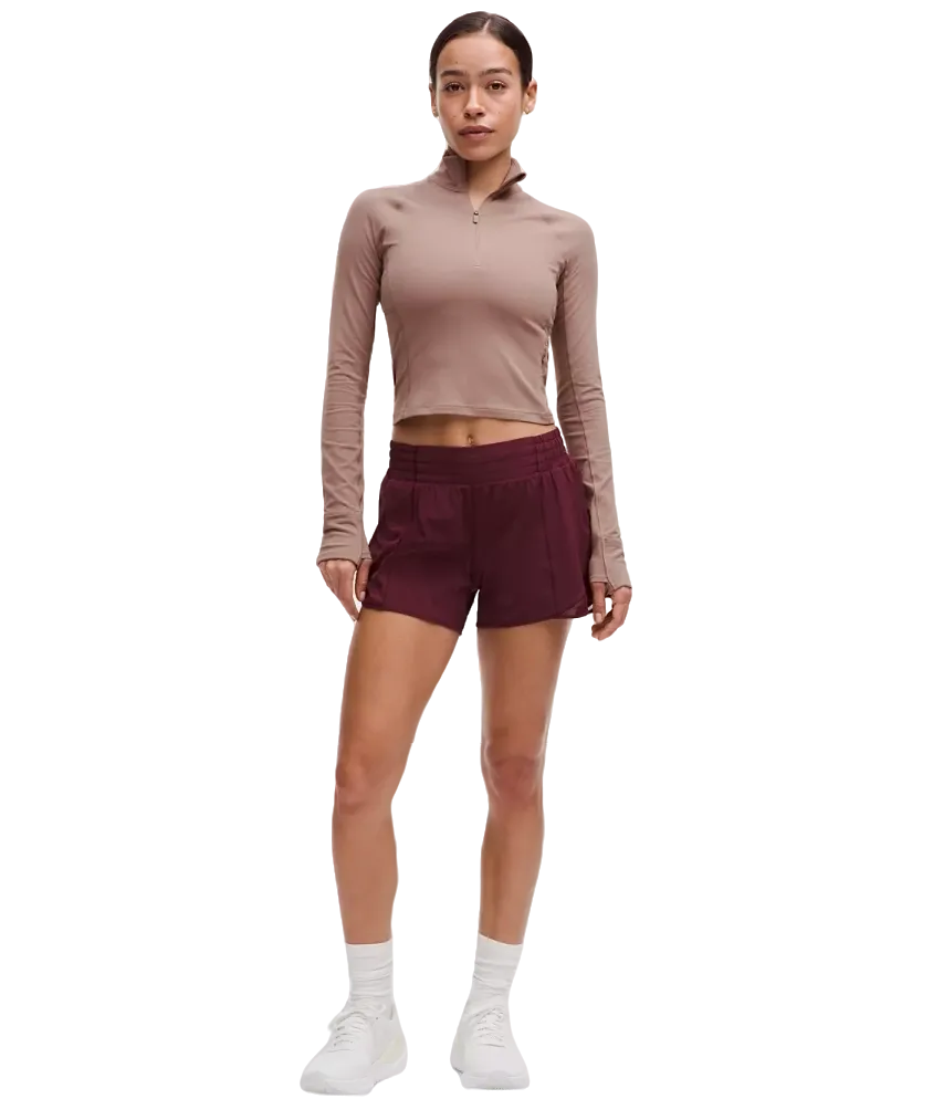Lululemon It's Rulu Cropped Half Zip Updated Twilight Rose