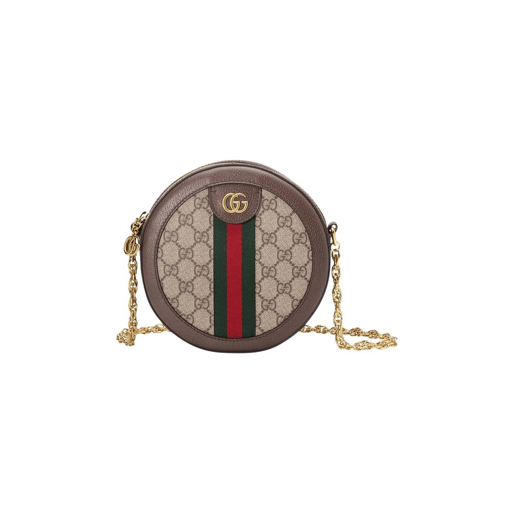 Gucci Ophidia GG Mini Round Bag Beige