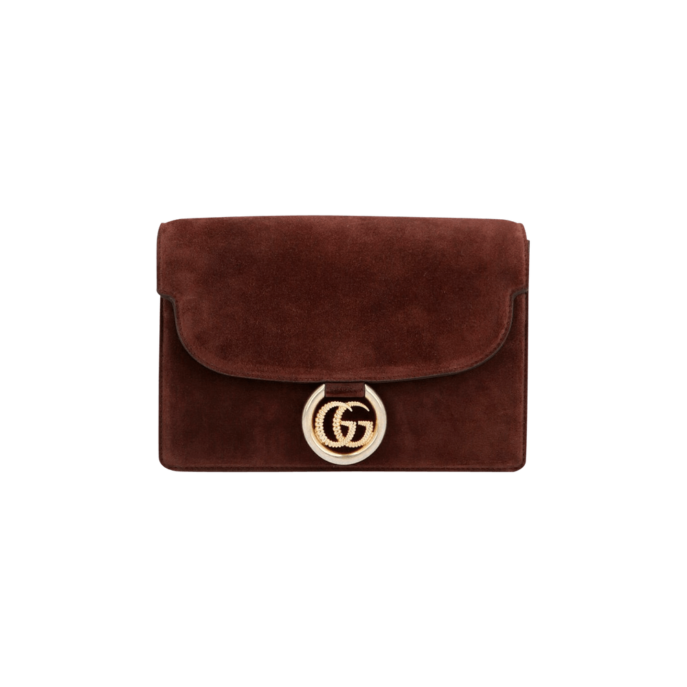 Gucci GG Ring Small Shoulder Bag Reflex Brown