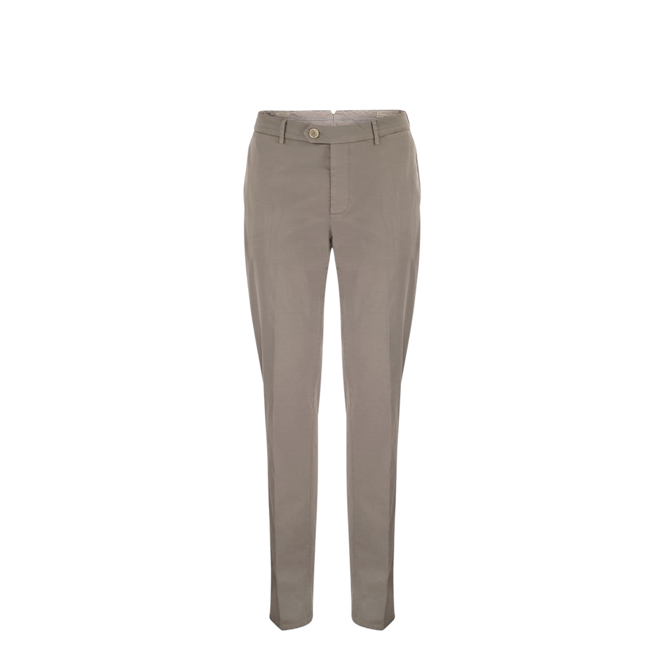 Button Pressed-Crease Trousers Grey