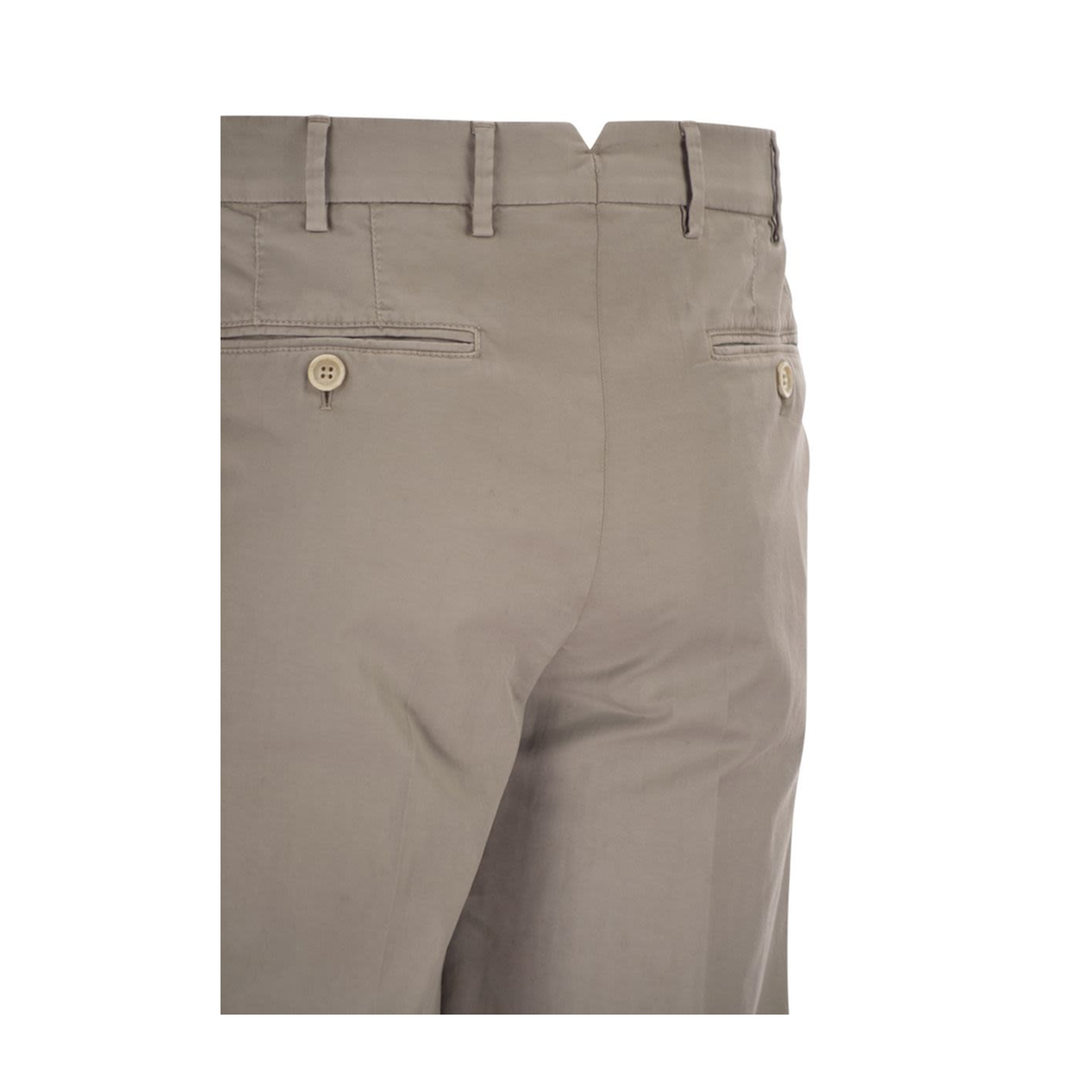 Button Pressed-Crease Trousers Grey