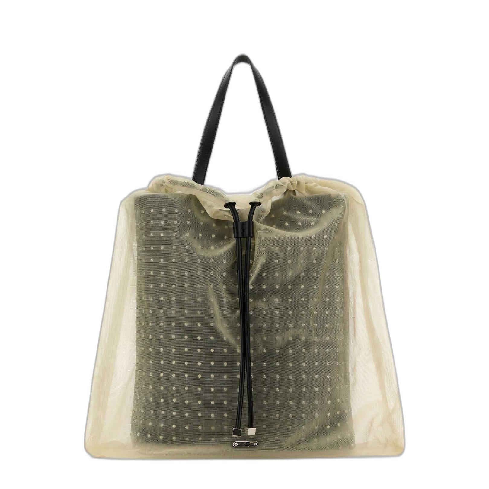 Two-tone Leather And Tulle Nebula Shopping