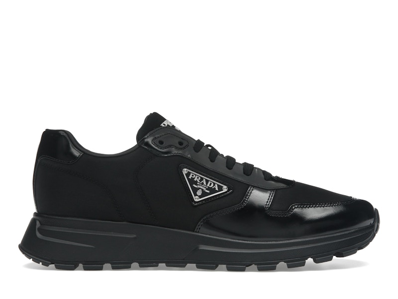 Prada PRAX 01 Sneakers Re-Nylon Brushed Leather Black Black