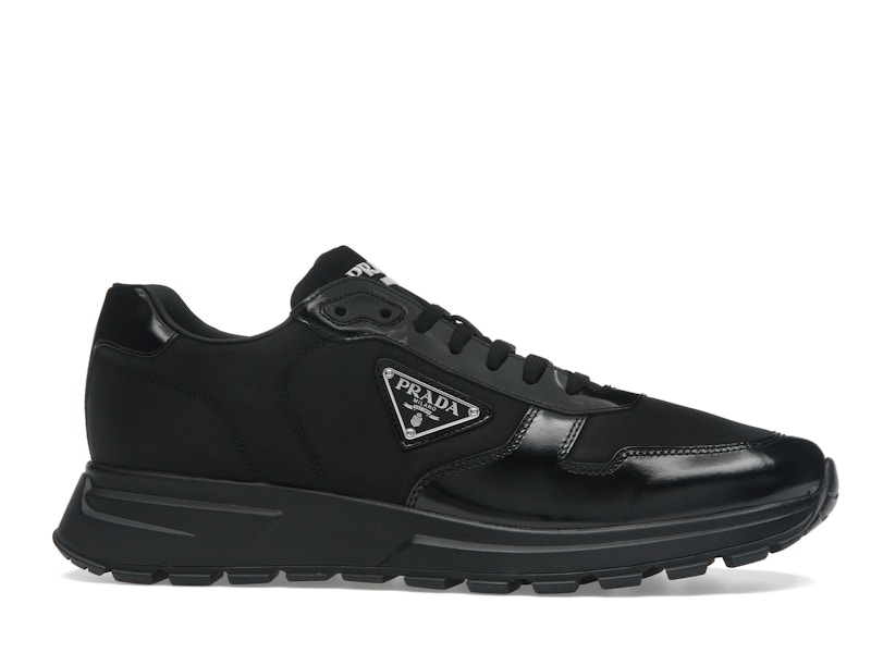 Prada PRAX 01 Sneakers Re-Nylon Brushed Leather Black Black