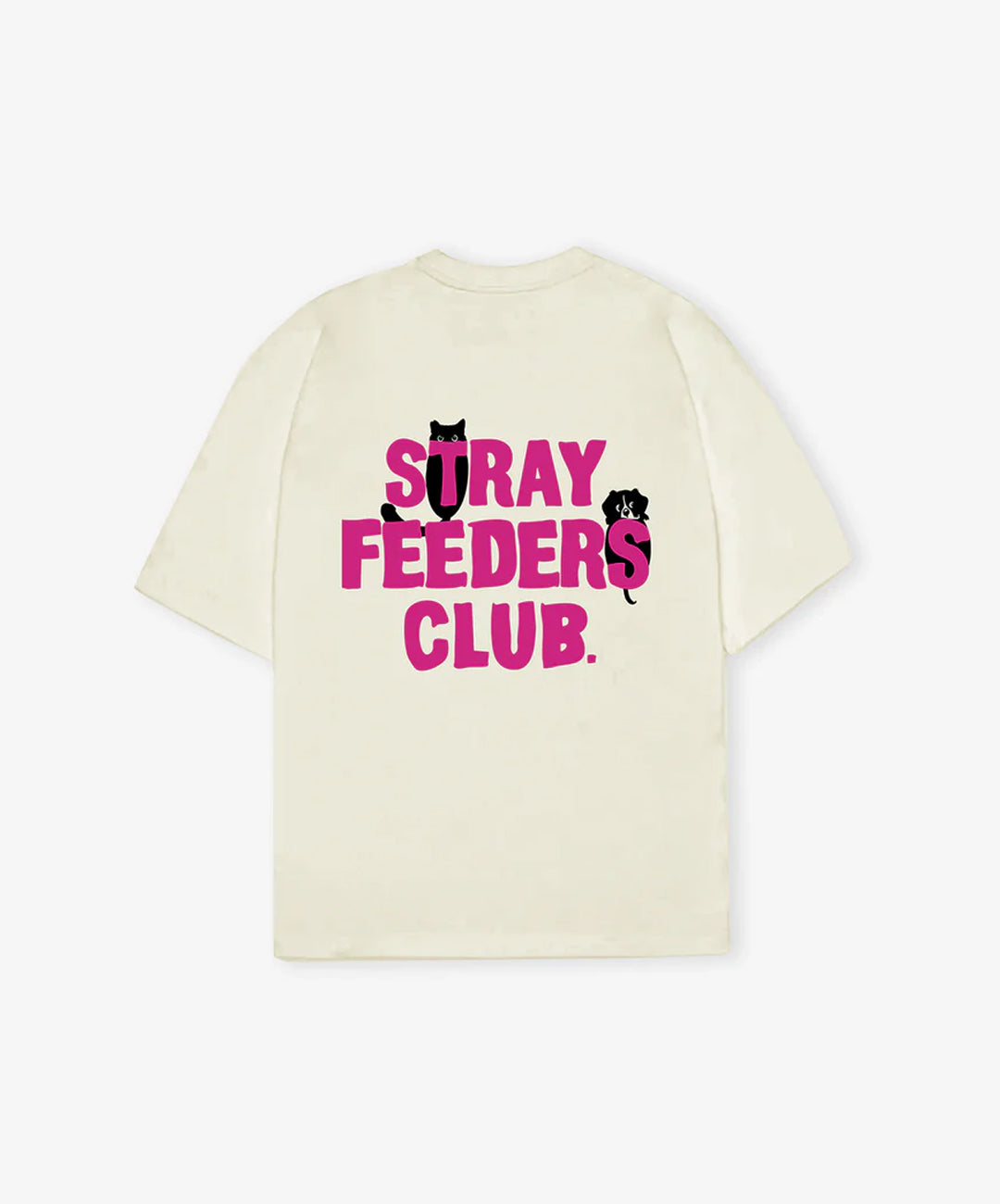 SUPERKICKS STRAY FEEDER'S CLUB T-SHIRT { ALMOND MILK
