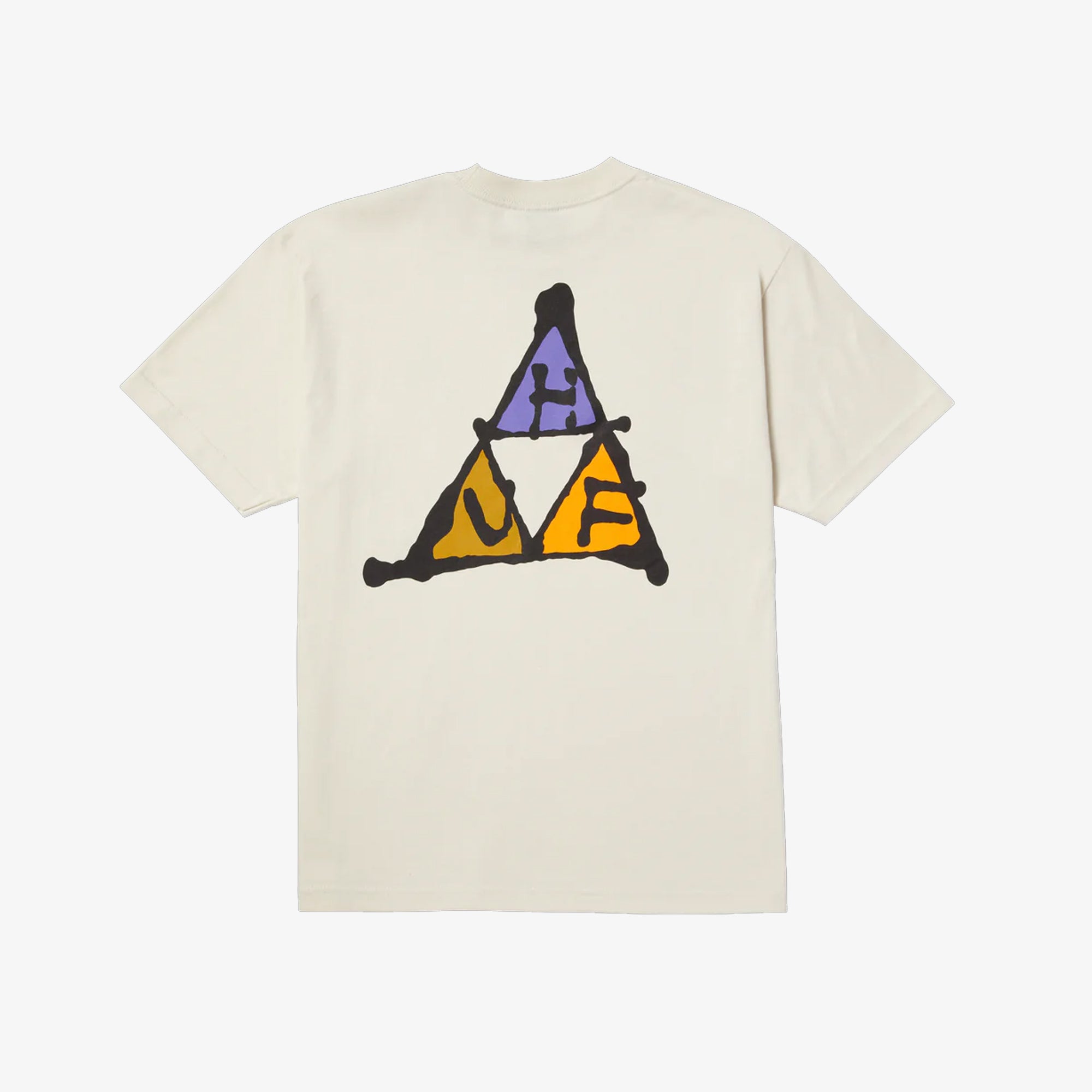 HUF NO-FI TRIPLE TRIANGLE T-SHIRT { BONE