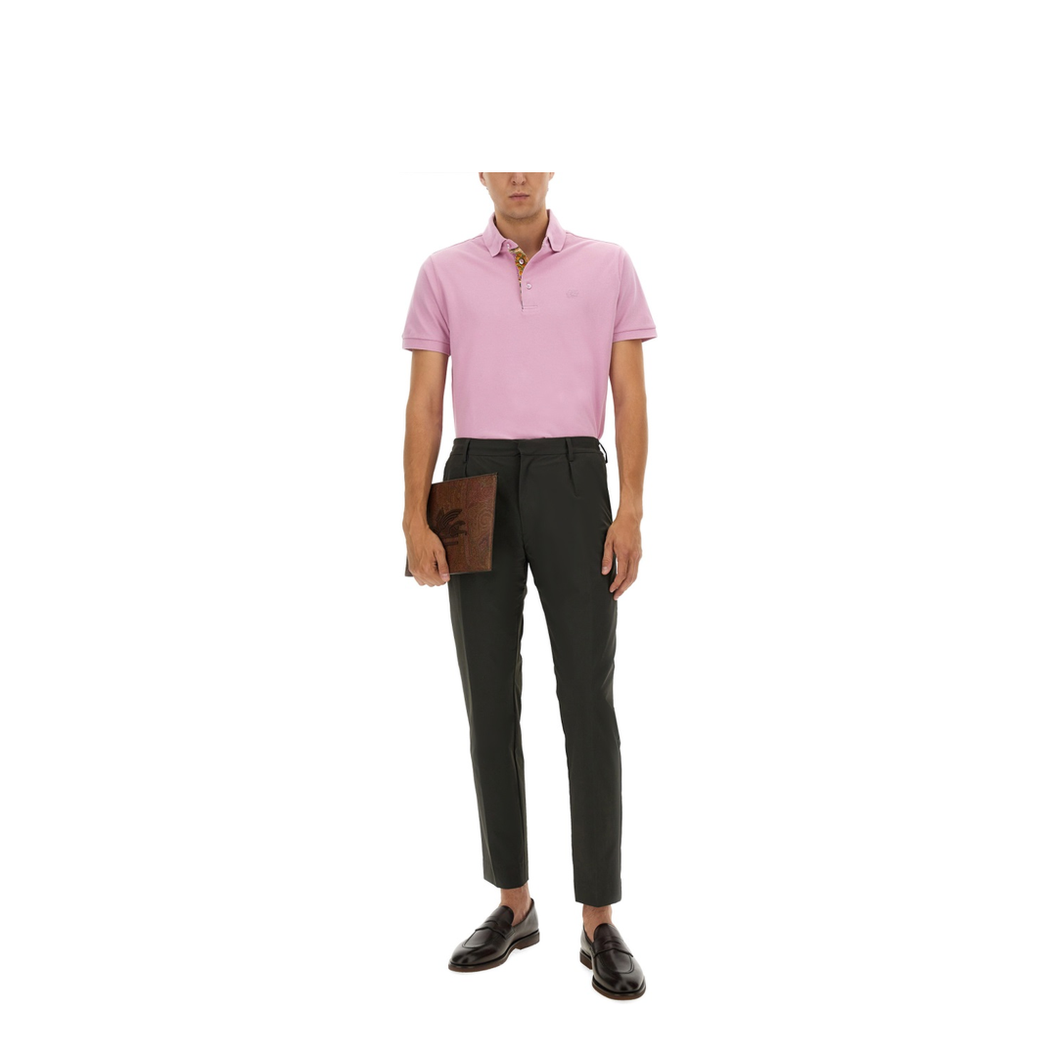 Cotton Polo Shirt with Pegasus