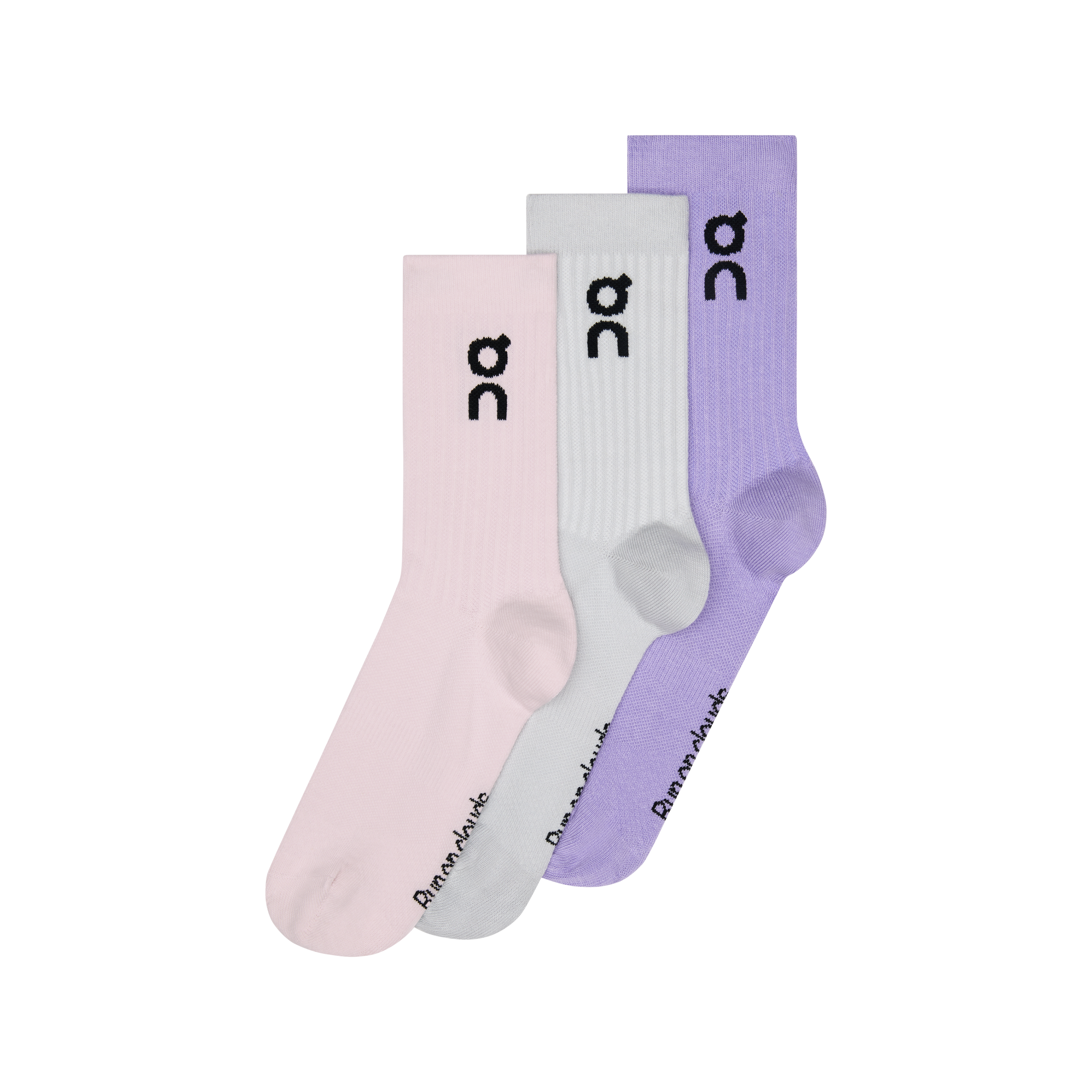 On Logo Sock High 3P Orchid Bloom