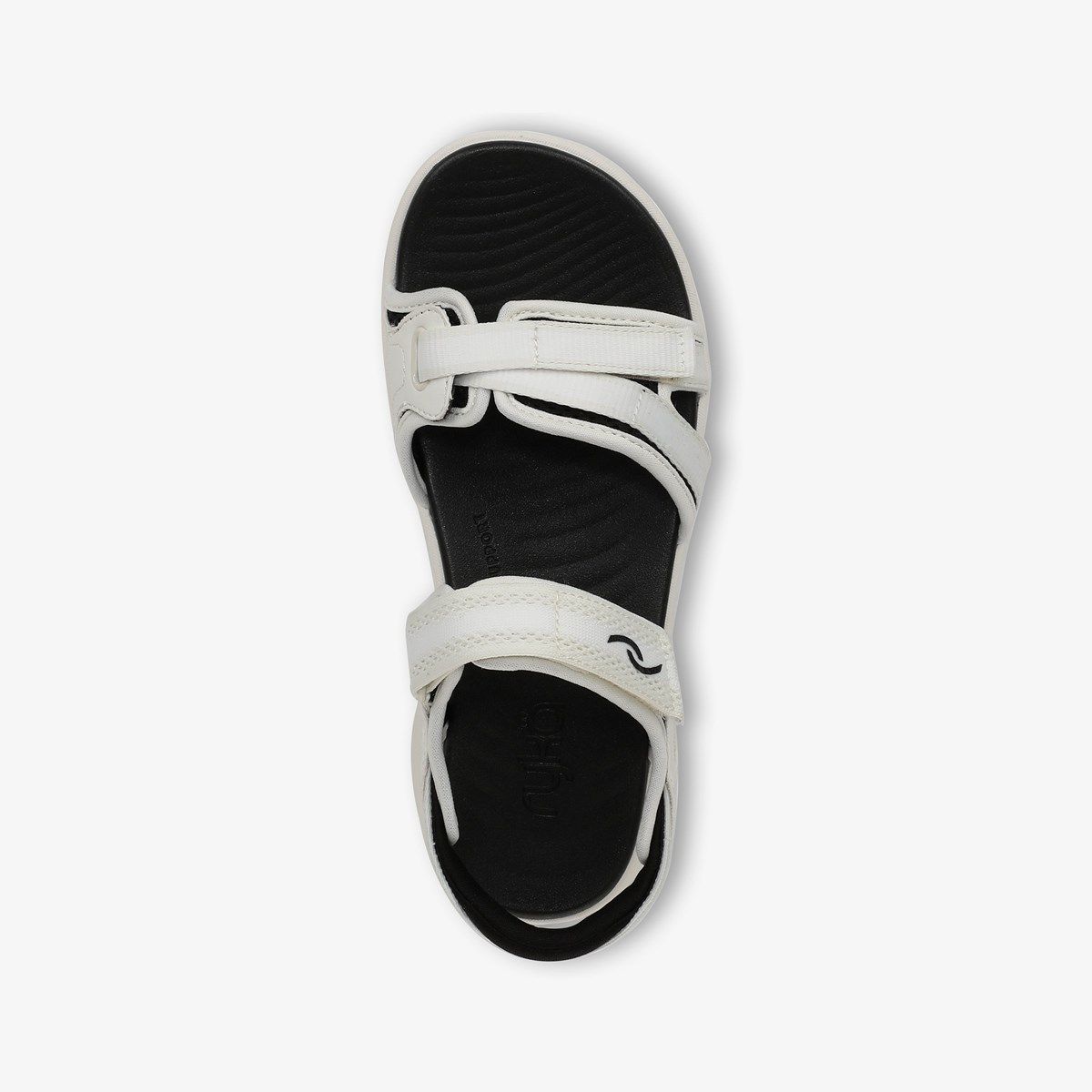 Ryka Devotion Max Sandal White/Black Mesh Fabric Women's