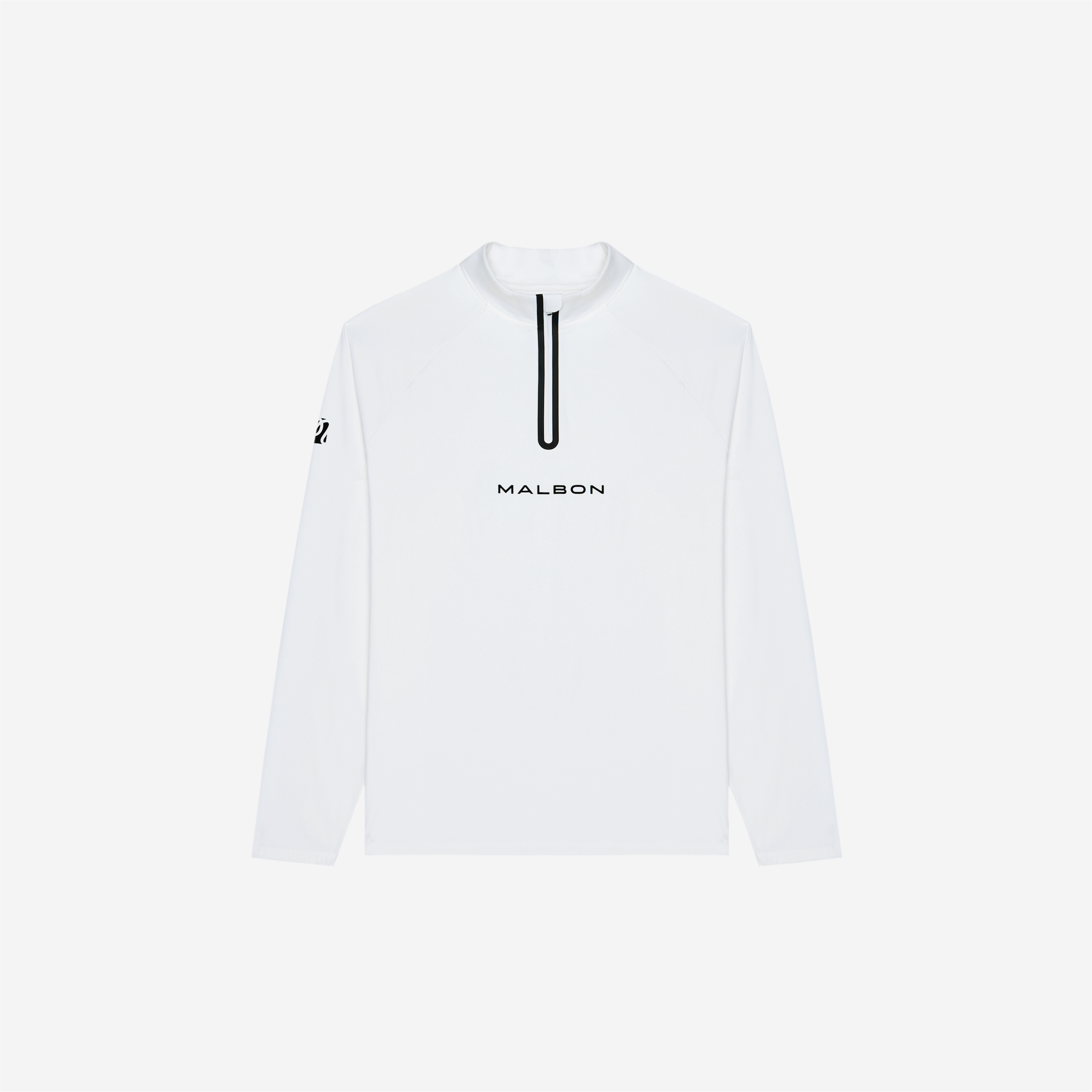 Malbon Performance Raglan Quarter Zip White