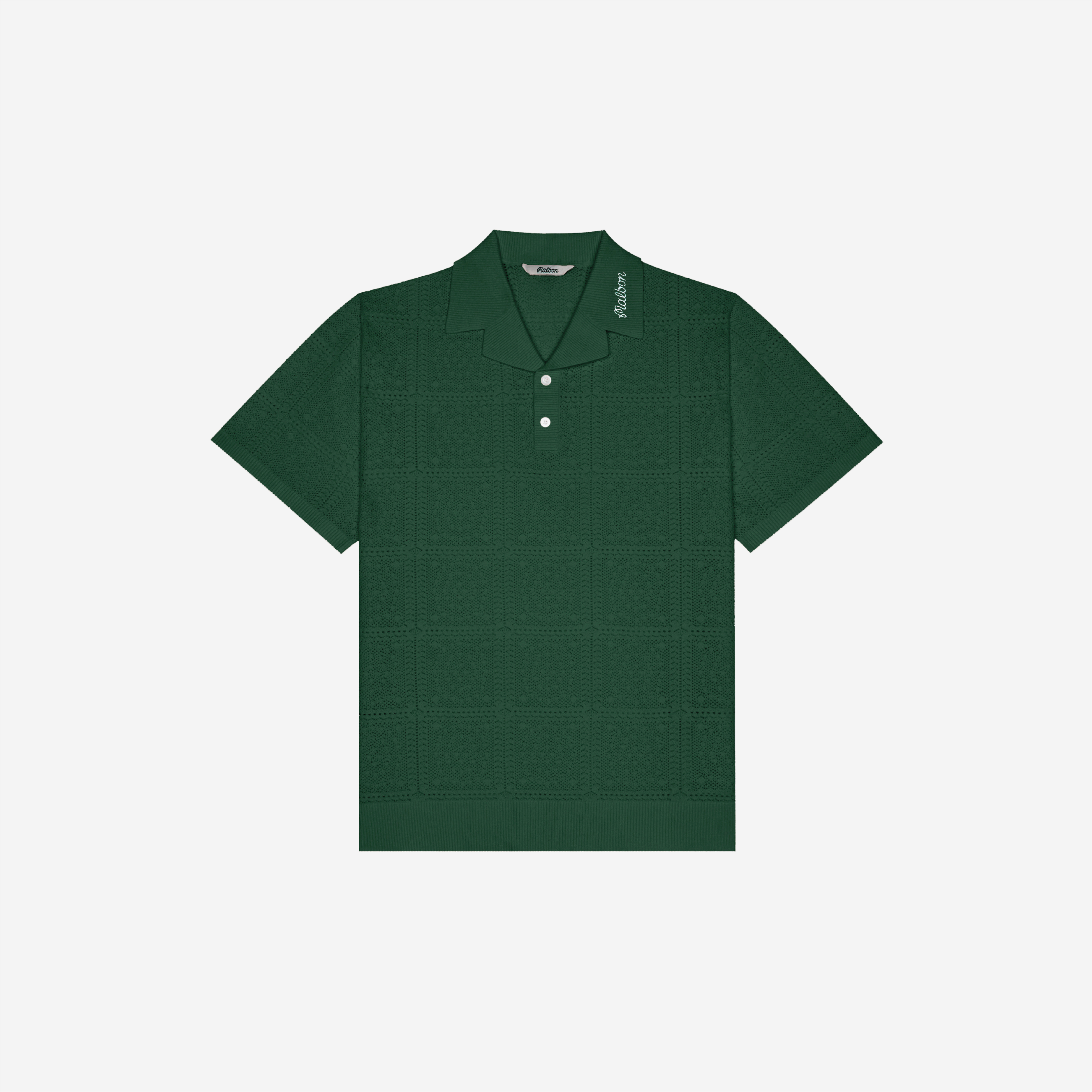 Malbon Resort Crochet Polo Green