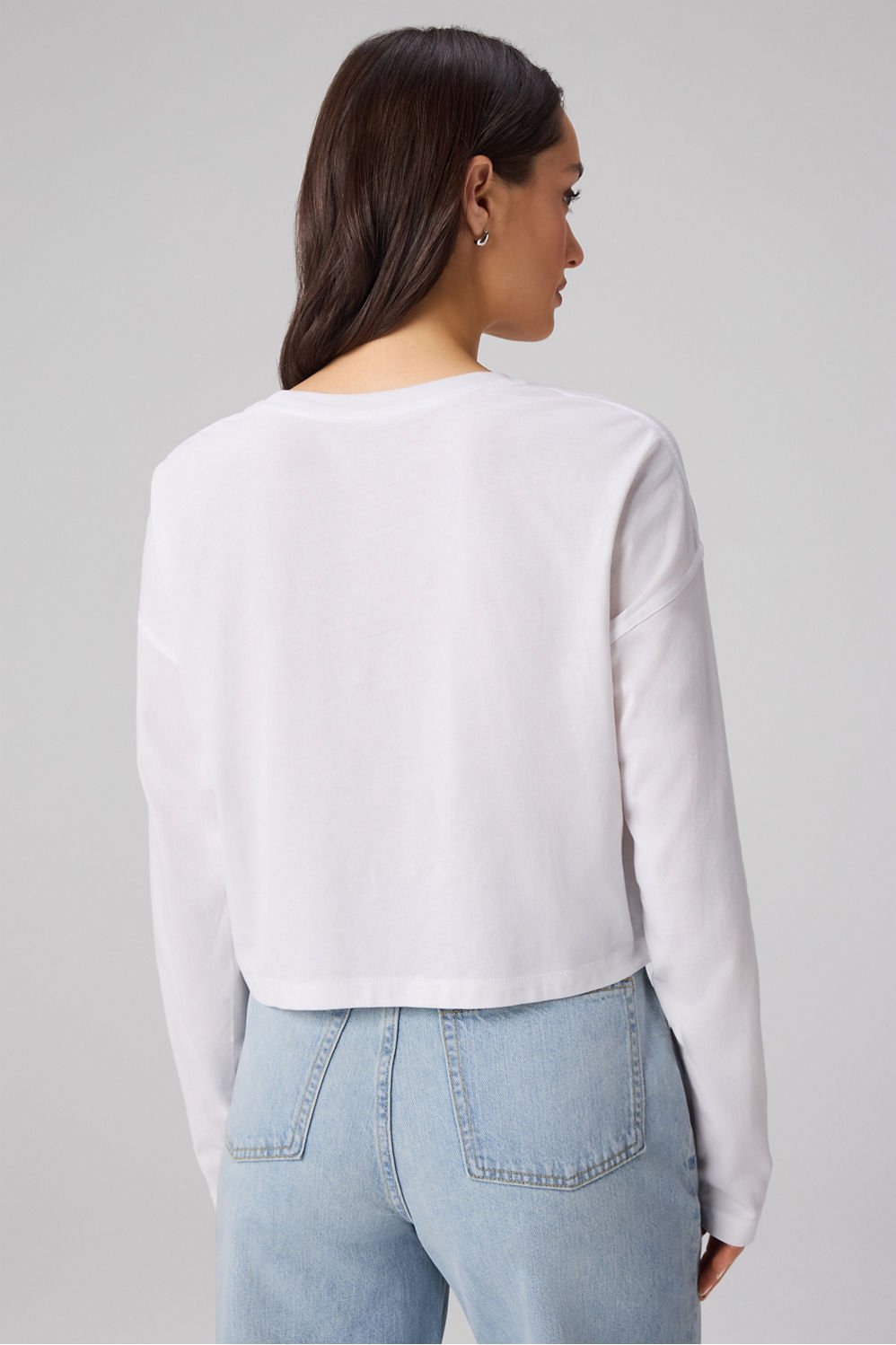 Fabletics 100% Cotton Boxy Long-Sleeve Tee