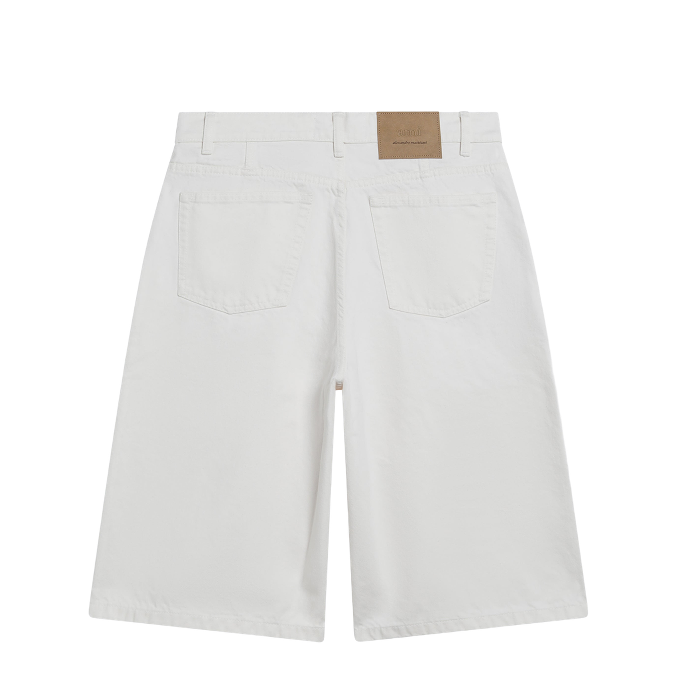 Wide-Fit Cotton Twill Bermuda Shorts In White