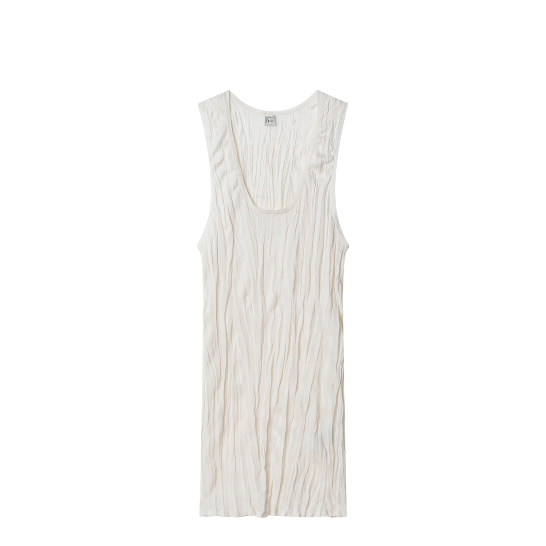 Long Light Apricot Crinkled Knit Top