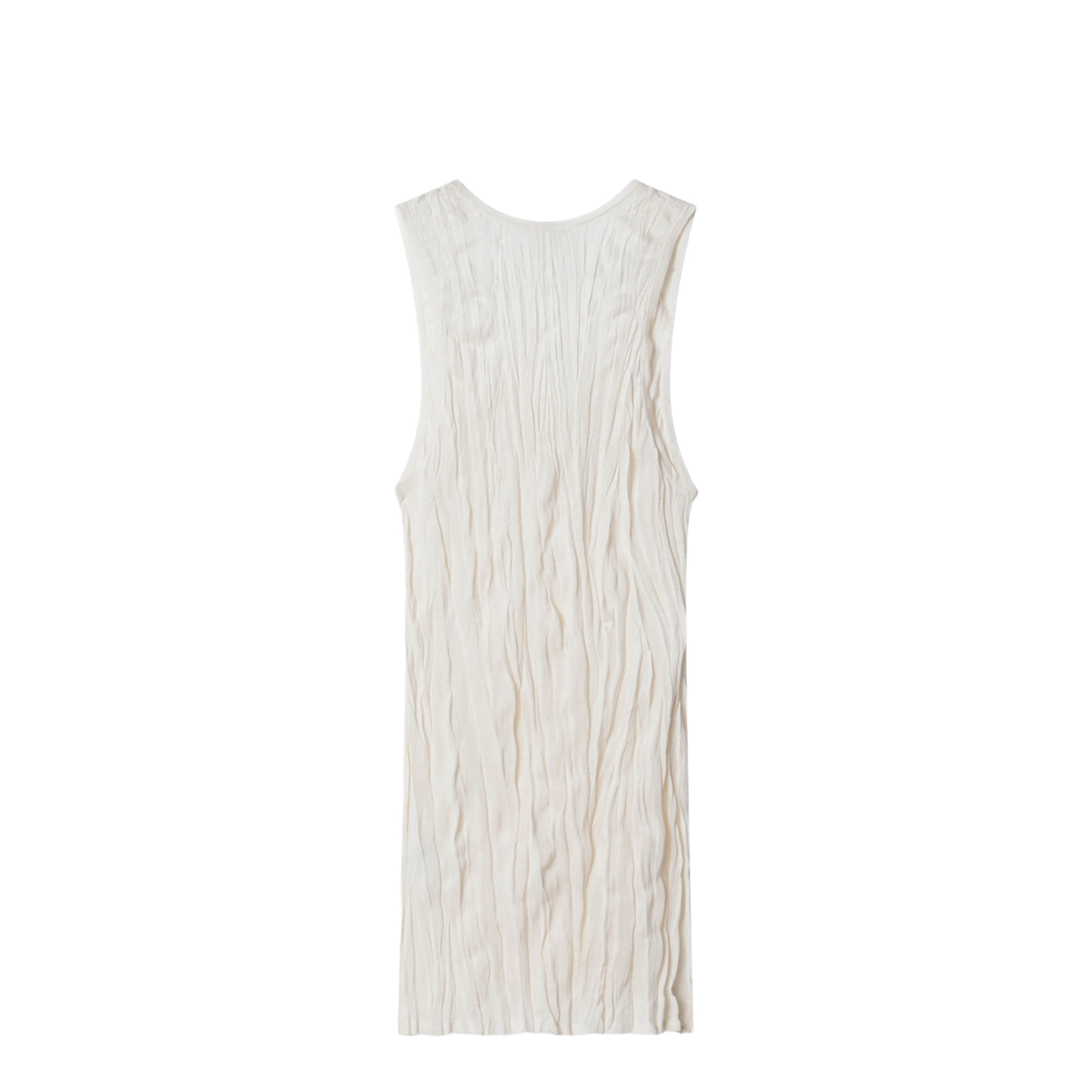 Long Light Apricot Crinkled Knit Top