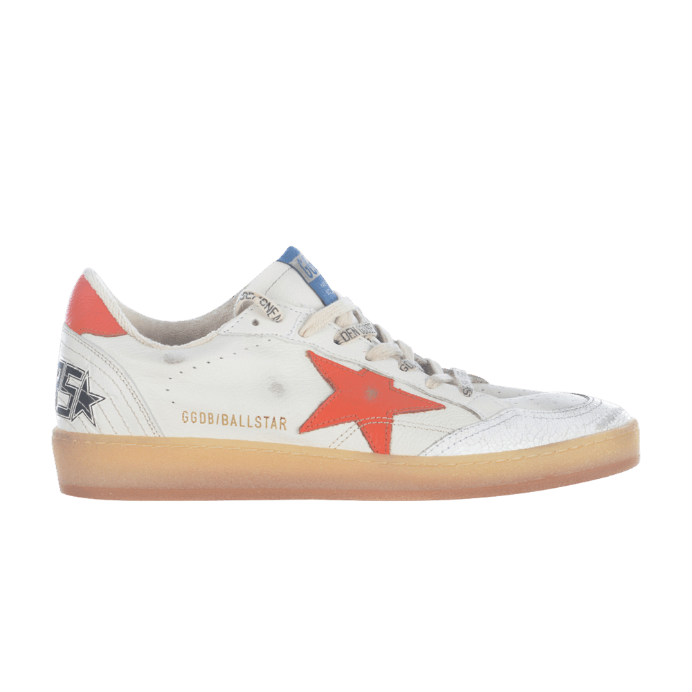 Golden Goose Ball Star White Orange