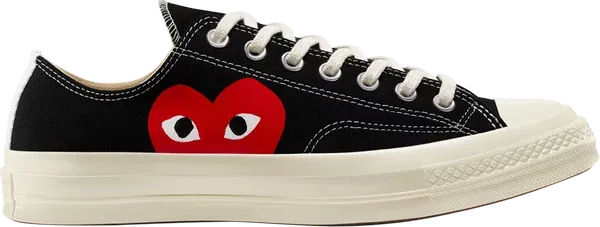Comme des Garçons PLAY x Chuck 70 Low PS Single Heart - Black