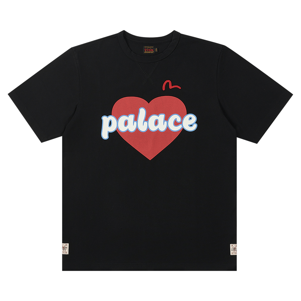 Palace x Evisu Heart T-Shirt Black