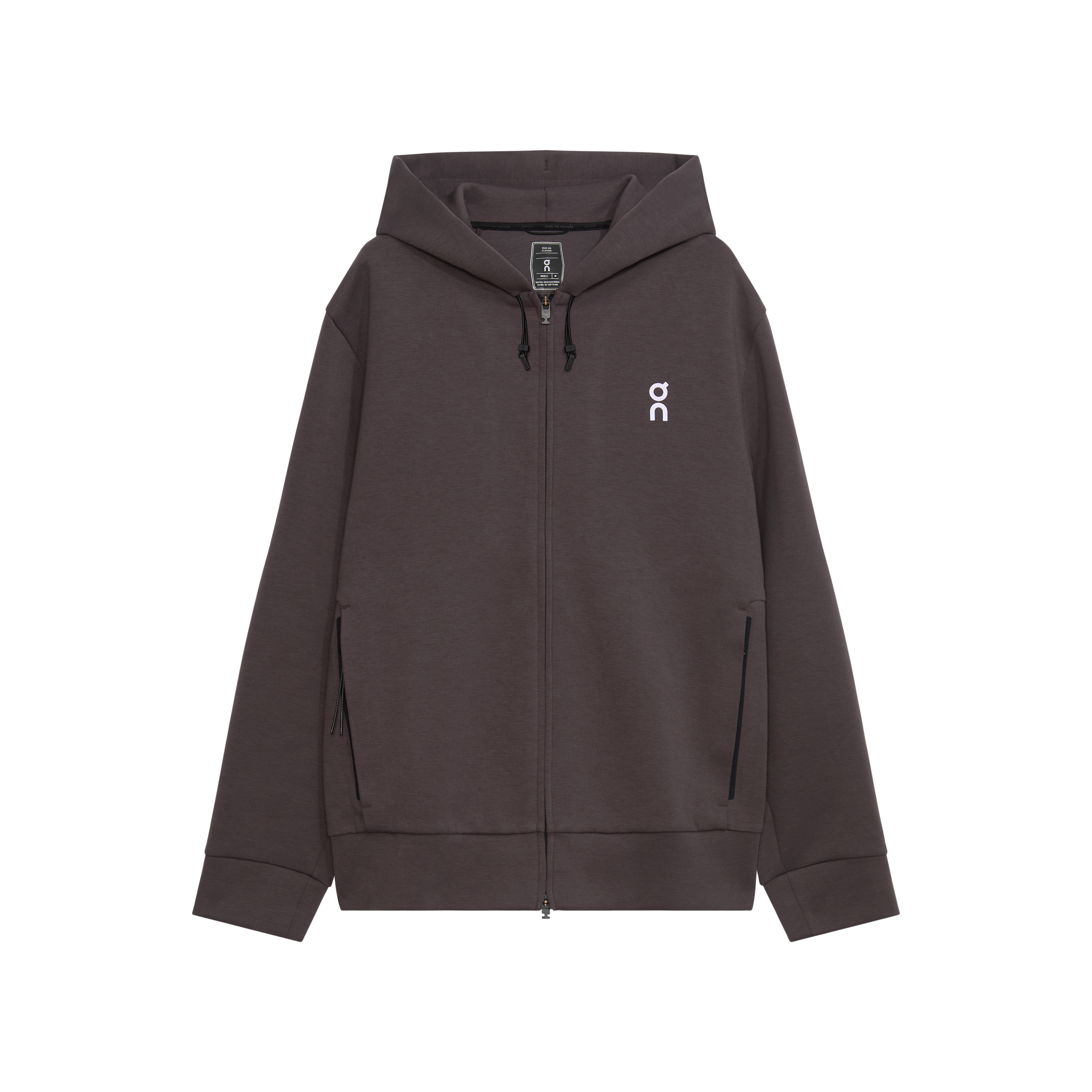 Focus Tech Zip Hoodie Pebble