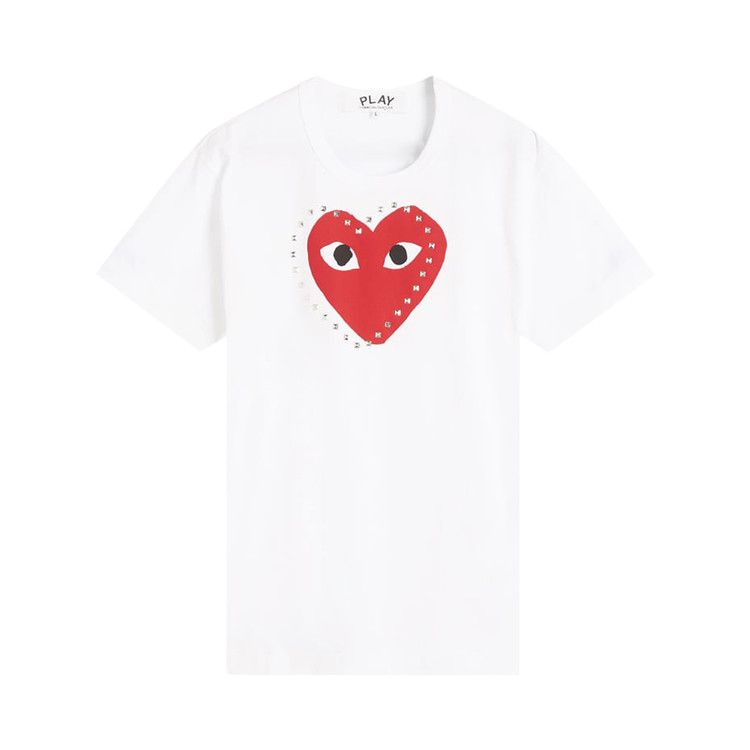 Comme des Garçons PLAY Heart Stud T-Shirt White