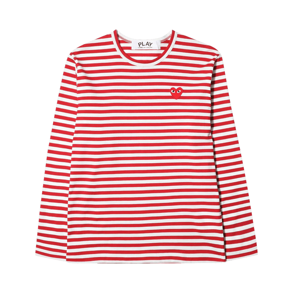 Comme des Garçons PLAY Striped T-Shirt Red/White
