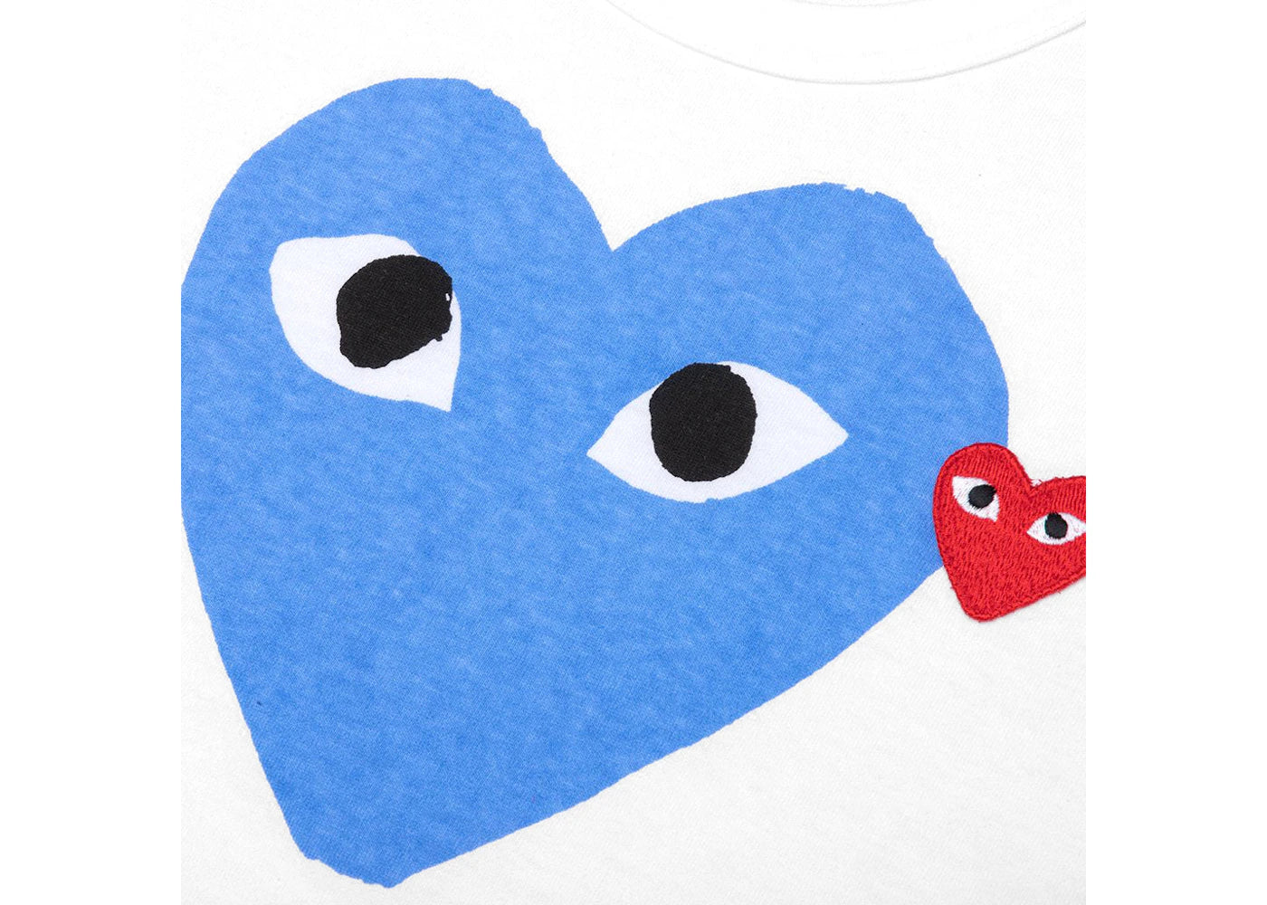 Comme des Garçons PLAY Red Emblem Heart T-Shirt White/Blue