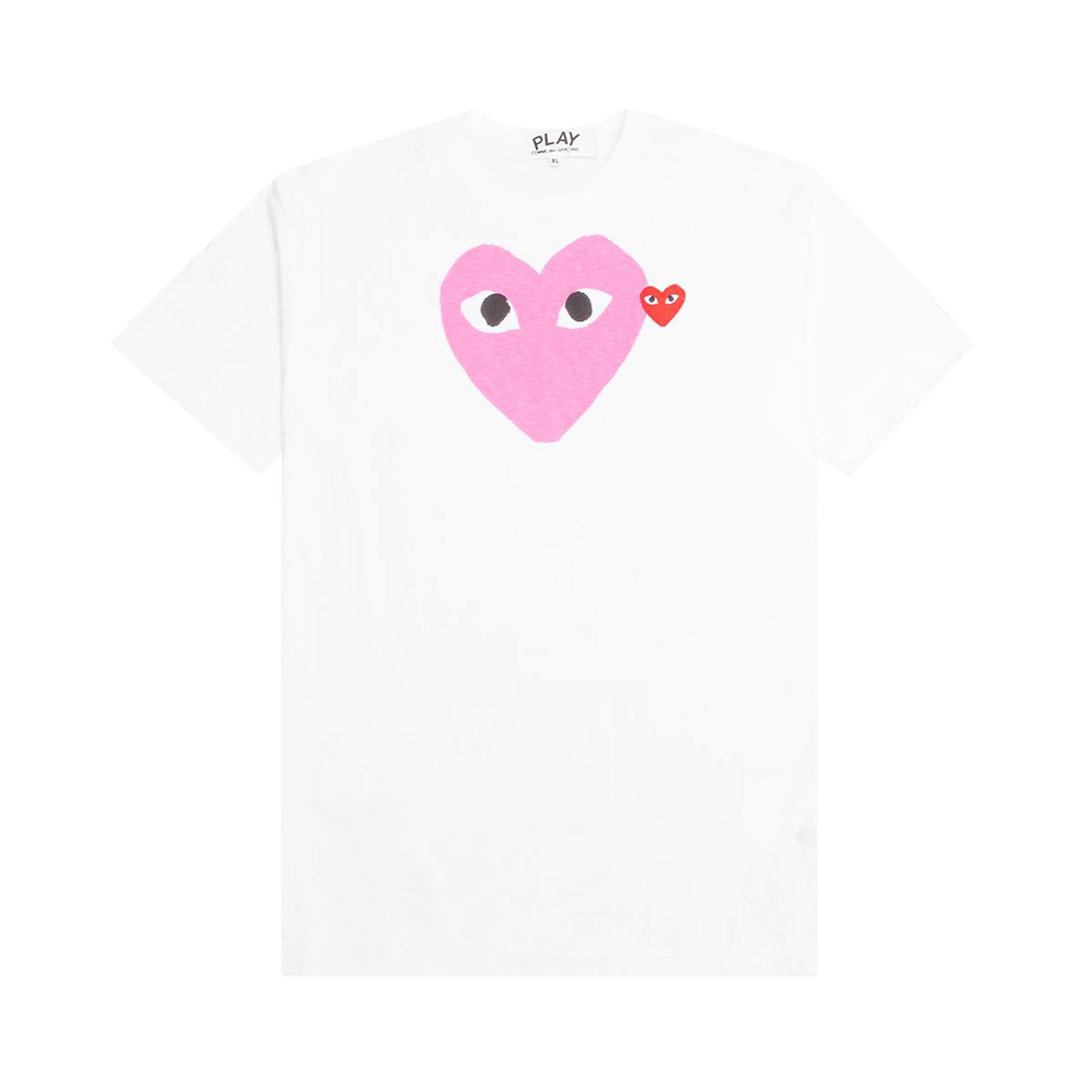 Comme des Garçons PLAY Red Emblem Heart T-Shirt White/Pink