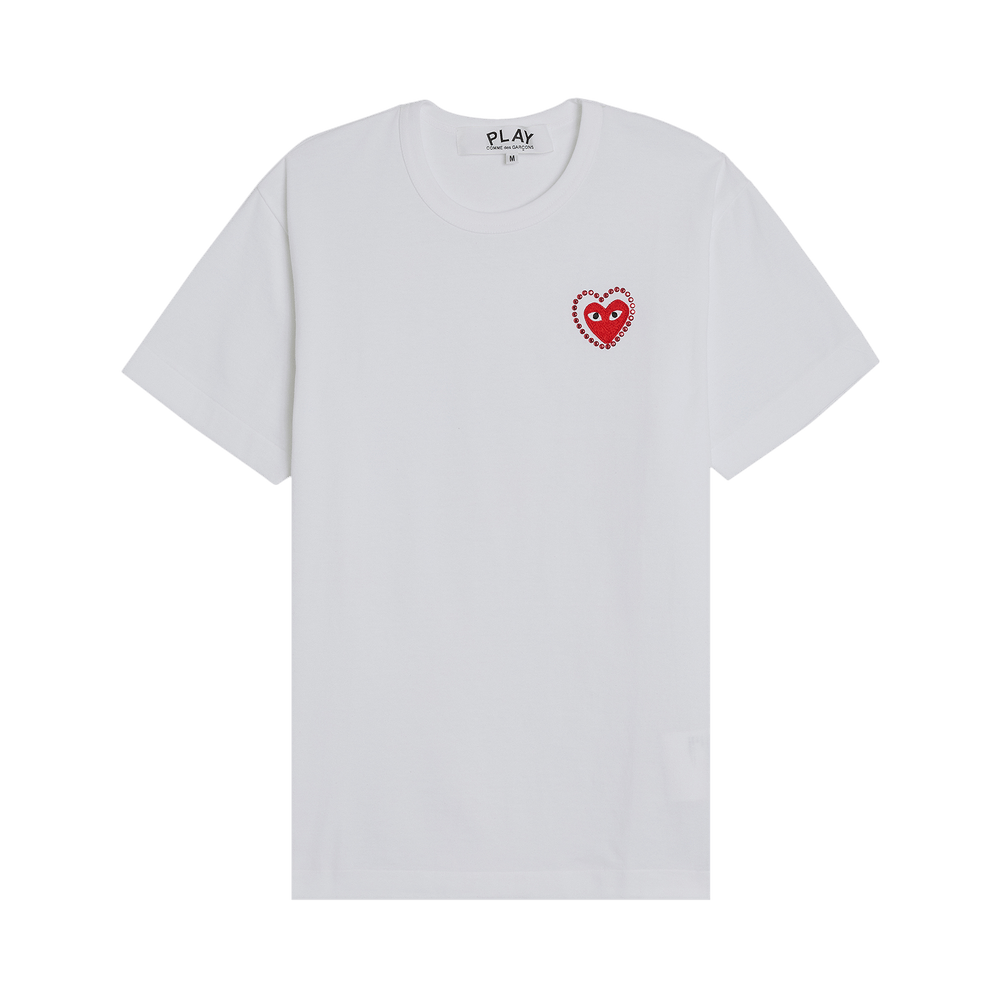 Comme des Garçons PLAY Metalstone Heart T-Shirt White/Red