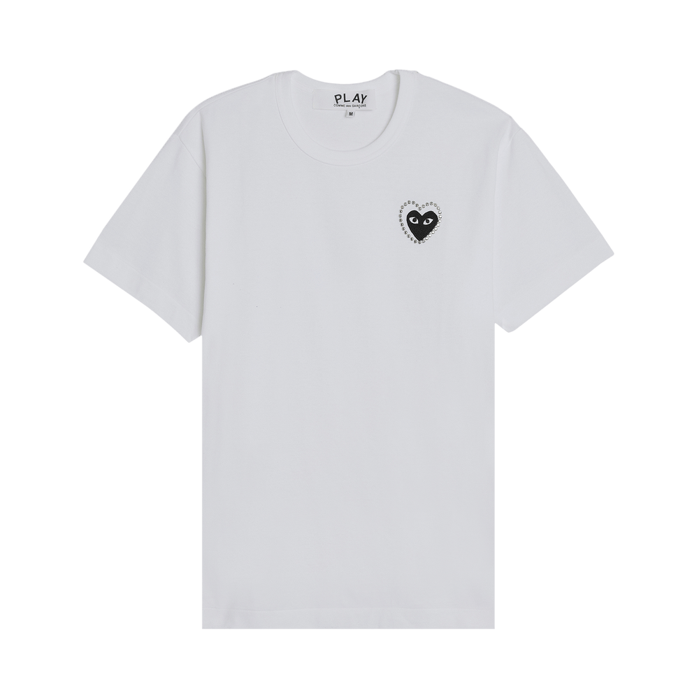Comme des Garçons PLAY Metalstone Heart T-Shirt White/Black