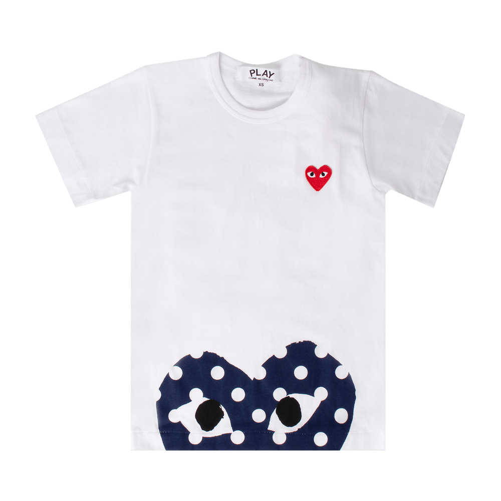 Comme des Garçons Play T-Shirt With Polka Dot Heart White