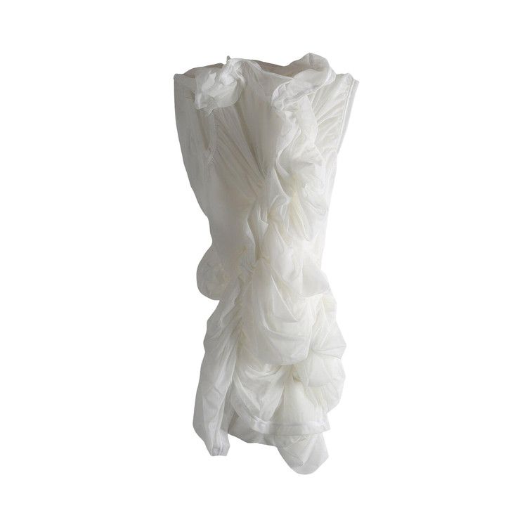 Comme des Garçons Sleeveless Pleated T-Shirt White