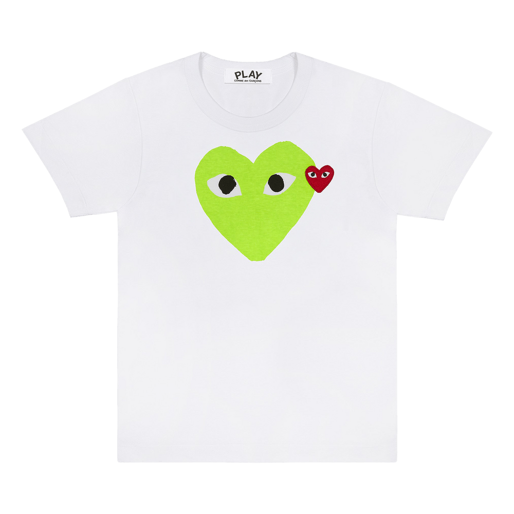 Comme des Garçons PLAY Hearts T-Shirt White/Green