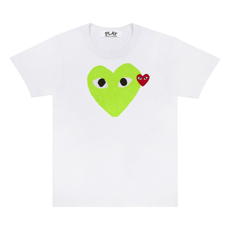 Comme des Garçons PLAY Hearts T-Shirt White/Green
