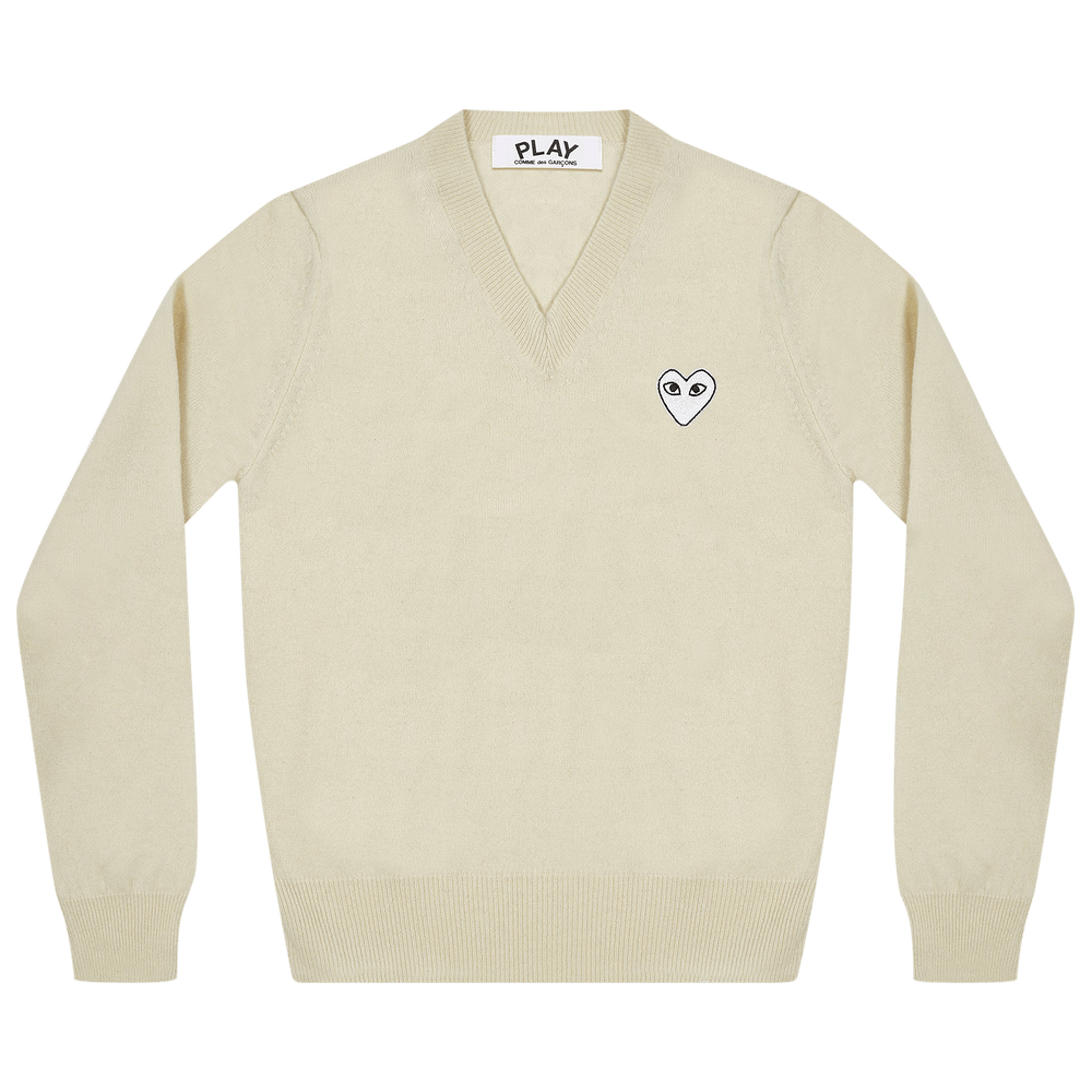 Comme des Garçons PLAY Heart Pullover Beige